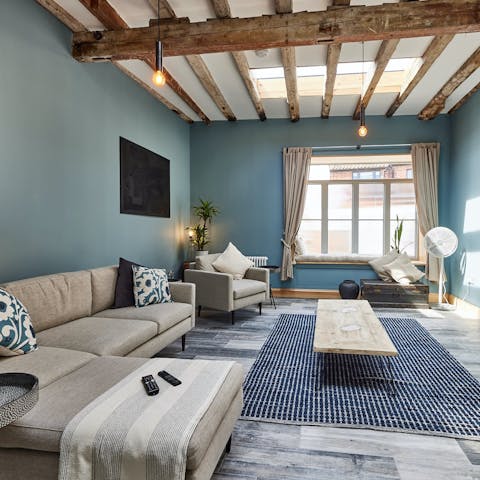 Have a glass of English whisky in the living room