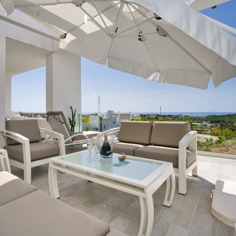 Drink up the sea views with sundowners on your oh-so-private terrace