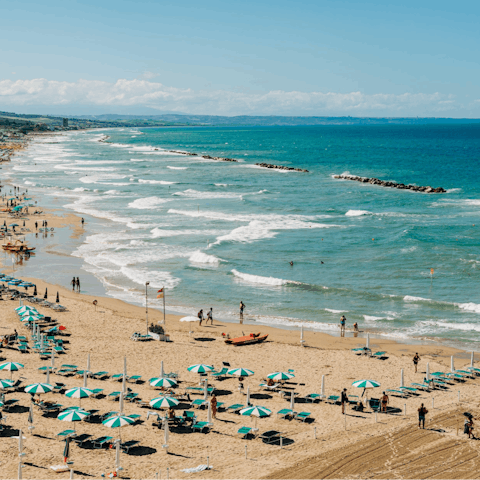 Walk a few minutes to one of the island's most beautiful sandy beaches