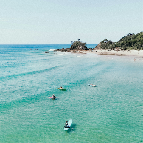 Base yourself in Byron Bay, a ten-minute stroll from the beach