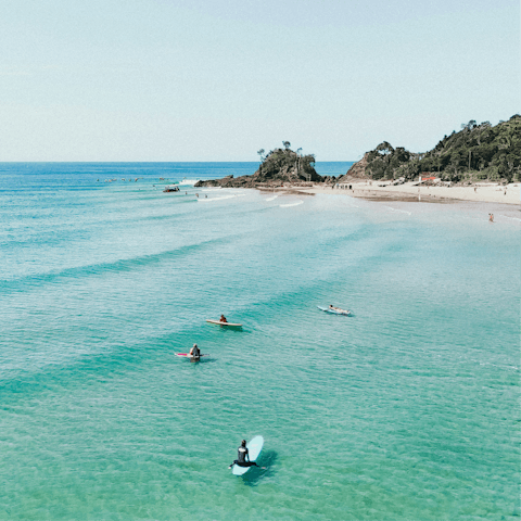 Base yourself in Byron Bay, a ten-minute stroll from the beach