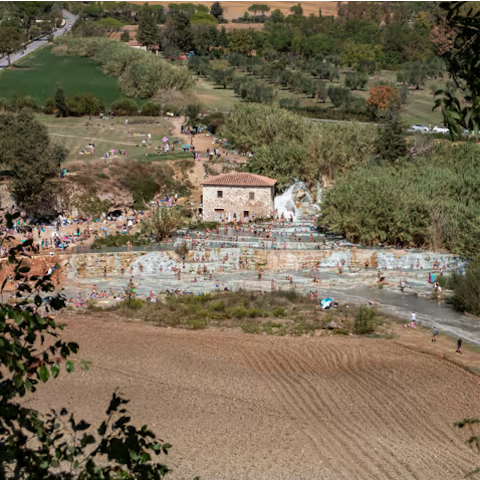 Visit the picturesque spa town of Saturnia, 30km away