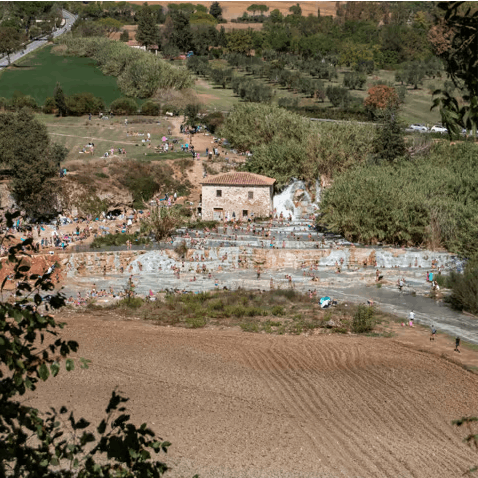 Visit the picturesque spa town of Saturnia, 30km away