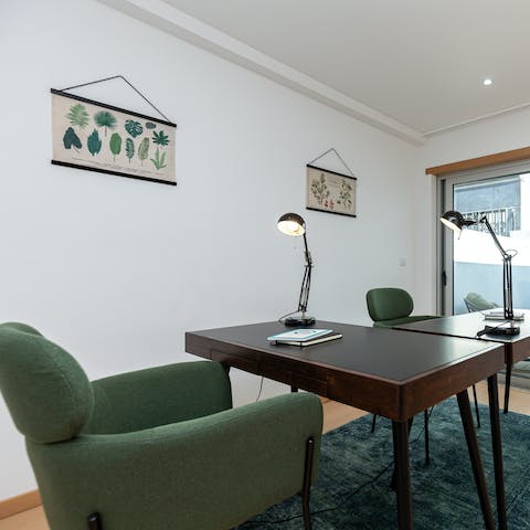 Work from home and check your email inbox at the dedicated desk space, ideal for business travellers