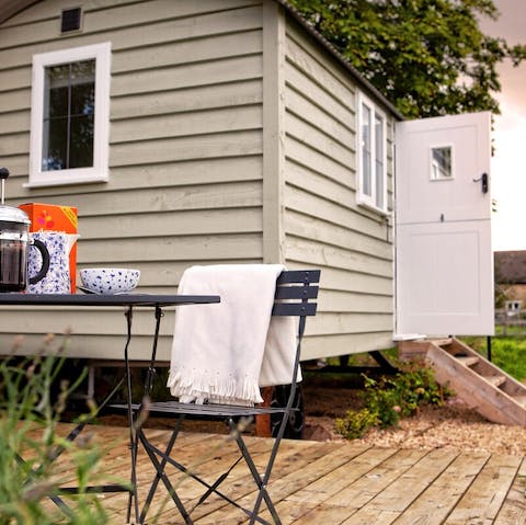 Enjoy breakfast alfresco while you listen to the birds sing