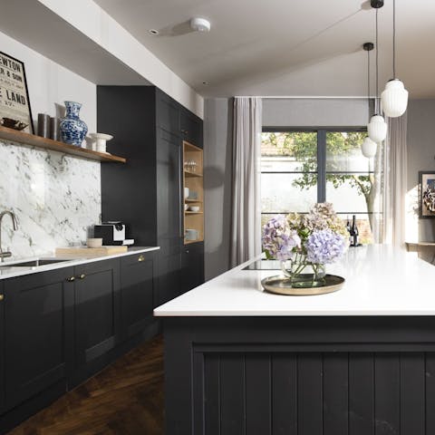 Cook up sumptuous family feasts in the sleek simplicity of the kitchen