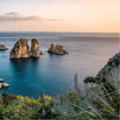 While away the hours on Pantanello Beach, a short drive away