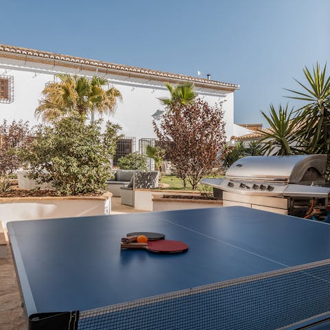 Practice your forehands and backhands during table tennis