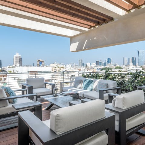 Get together for sundowners on the private terrace