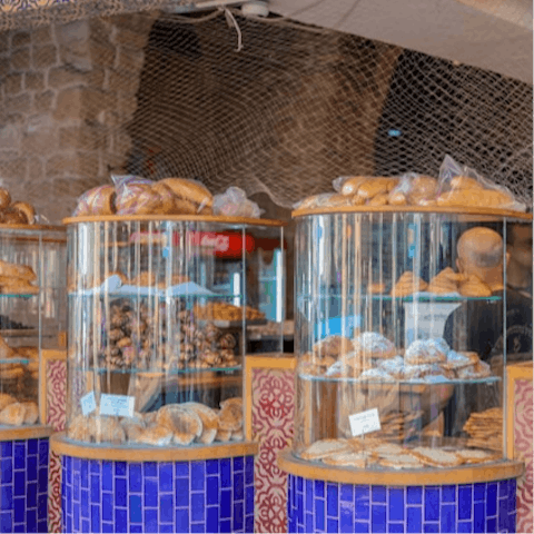 Head to nearby Carmel Market for breakfast treats