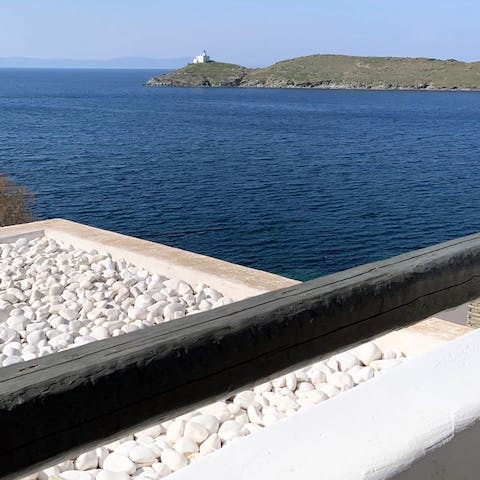 Admire uninterrupted sea views from the private balcony