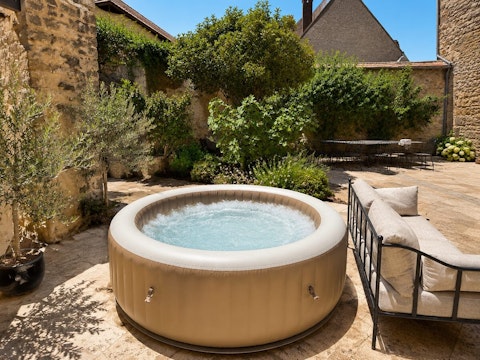Wind down with a soak in the hot tub