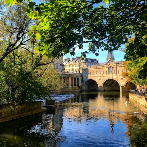 Marvel at the Georgian architecture of nearby Pulteney Bridge