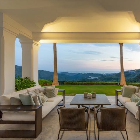 Sip sundowners on one of the terraces with a panoramic view