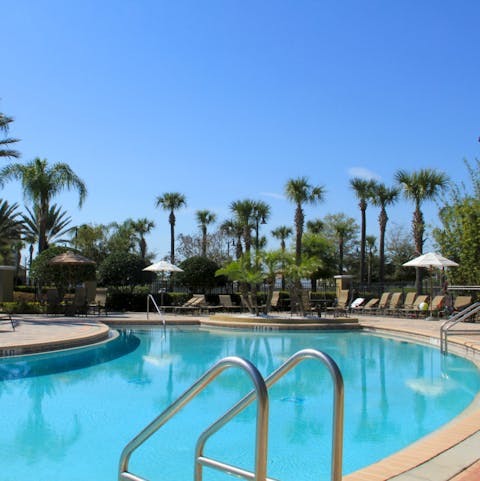 Spend the day poolside, soaking up the sun and taking cooling dips