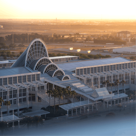 Enjoy events at the Orlando Convention Centre, a short drive away