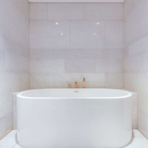 Treat yourself to a relaxing evening in the soaking tub