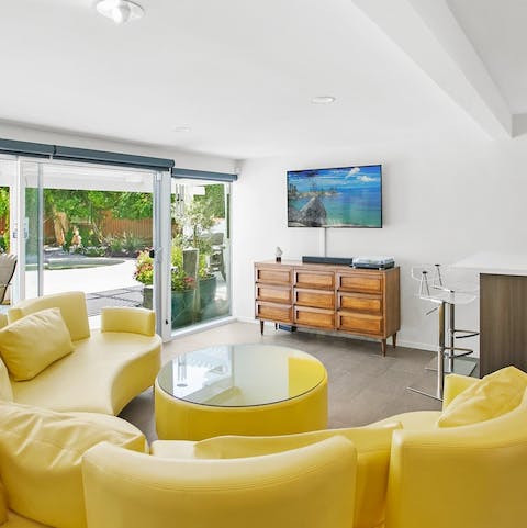 Chill out in the cool air of the living room