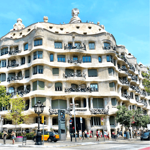 Head to Casa Mila in the Eixample district, within walking distance