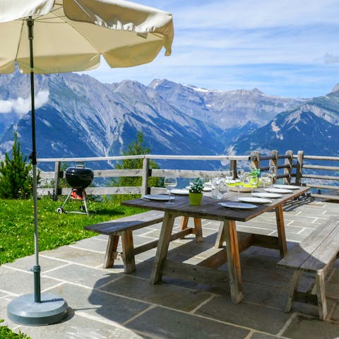 Soak up the uninterrupted mountain views of the surrounding Nendaz area