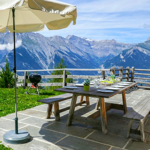 Soak up the uninterrupted mountain views of the surrounding Nendaz area