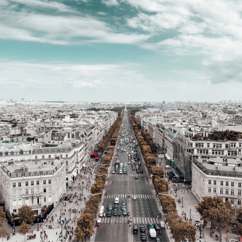 Browse the designer boutiques on the famous Champs-Élysées nearby