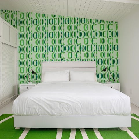 Sleep in stylish, spacious bedrooms