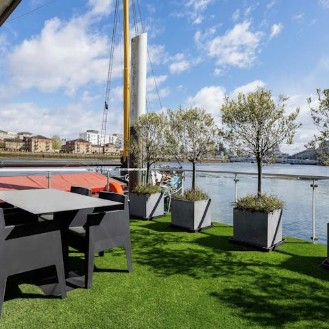 Enjoy impressive views while relaxing on the terrace