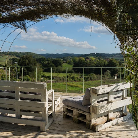 Soak up the valley views from the terrace