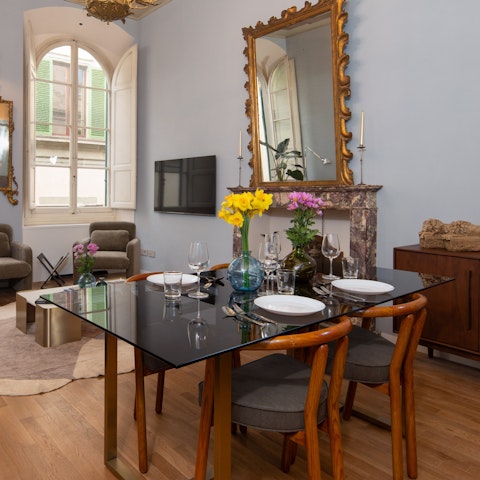 Whip up something tasty to eat at the dining table