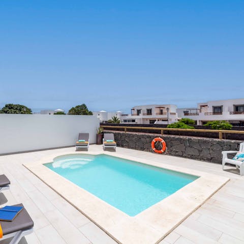 Cool off with refreshing swims in the private pool