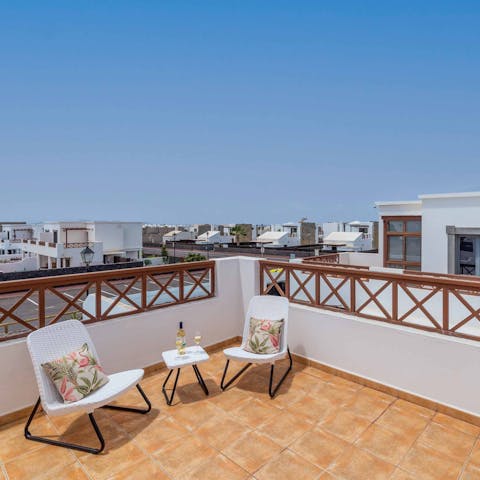 Find the perfect spot for evening drinks on the terrace