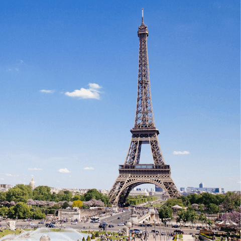 Walk just a few minutes to Place du Trocadéro for the best view in Paris