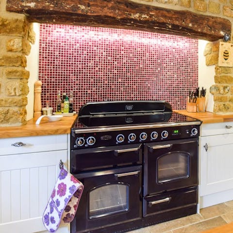 Cook up a feast in the country-style kitchen