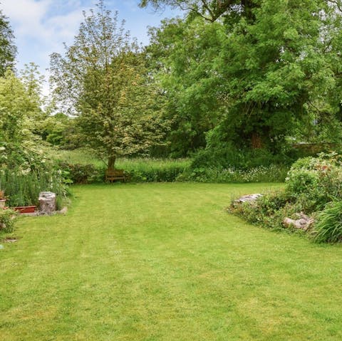 Let the children run wild in the expansive garden