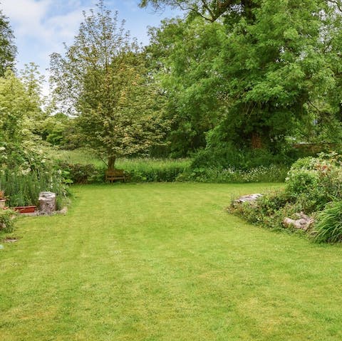 Let the children run wild in the expansive garden