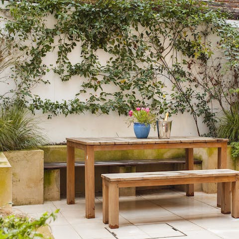 The peaceful courtyard garden