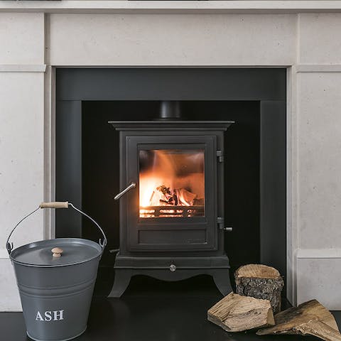 Relaxing in front of the Log Burner