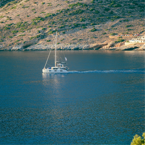 Soak up the sunshine on Platis Gialos, a short stroll away