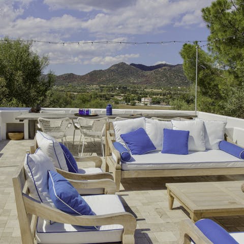 Admire the vistas from the roof terrace