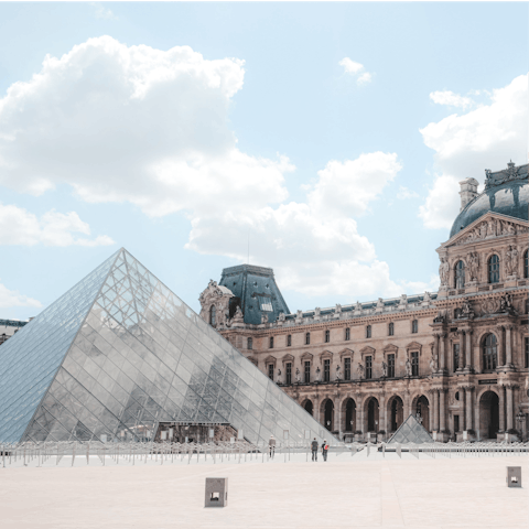 Take a short walk to visit the Louvre Museum
