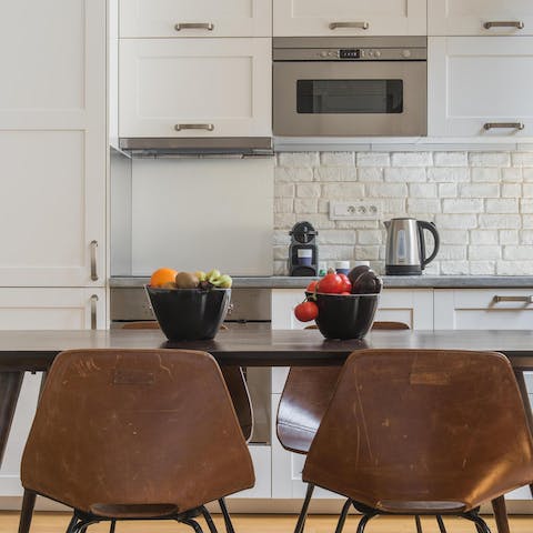 industrial-chic dining table