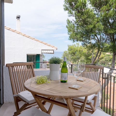 Sit down to a breakfast of Spanish delights in the morning sunshine