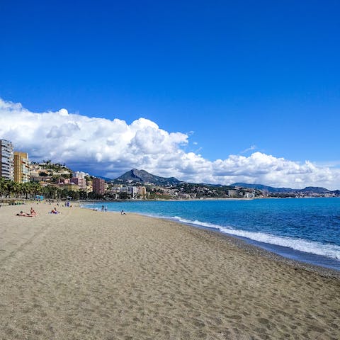 Wander down to Playa la Malagueta for a day on the sand