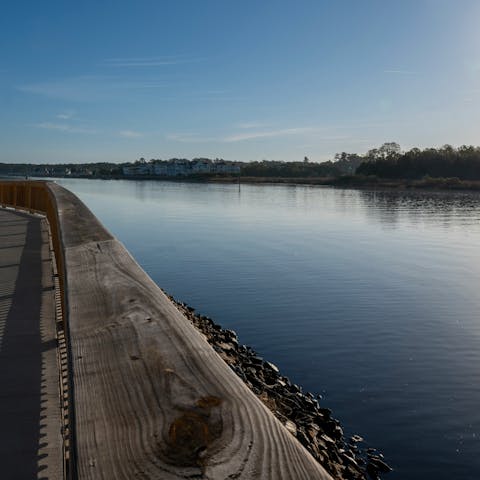 Take a stroll along the water at Liza Jackson Park, 1 mile away