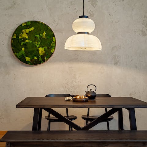 Enjoy homecooked tapas and other nibbles around the dining table