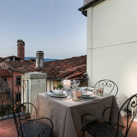 Guests appreciated the private terrace, which offers stunning views of the city.