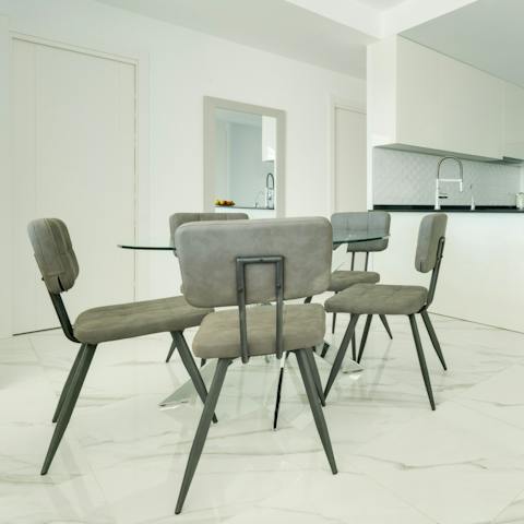 Gather around the dining table for takeaway tapas feasts from a local restaurant