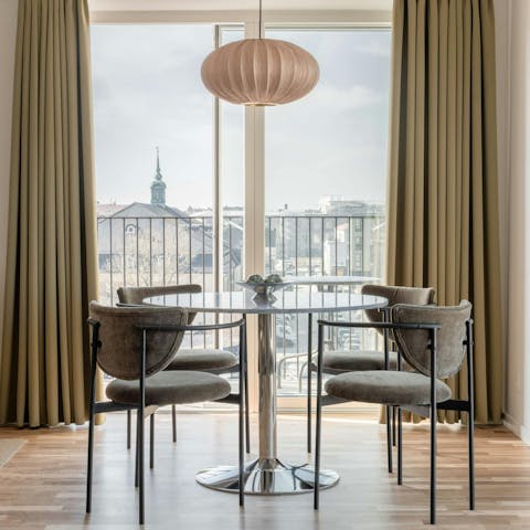 Open a bottle of wine to enjoy around the table