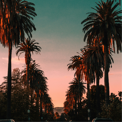 Stay just ten minutes from the iconic Sunset Strip